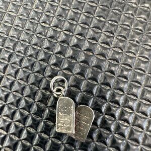 Silver Tablet Charm Pendant